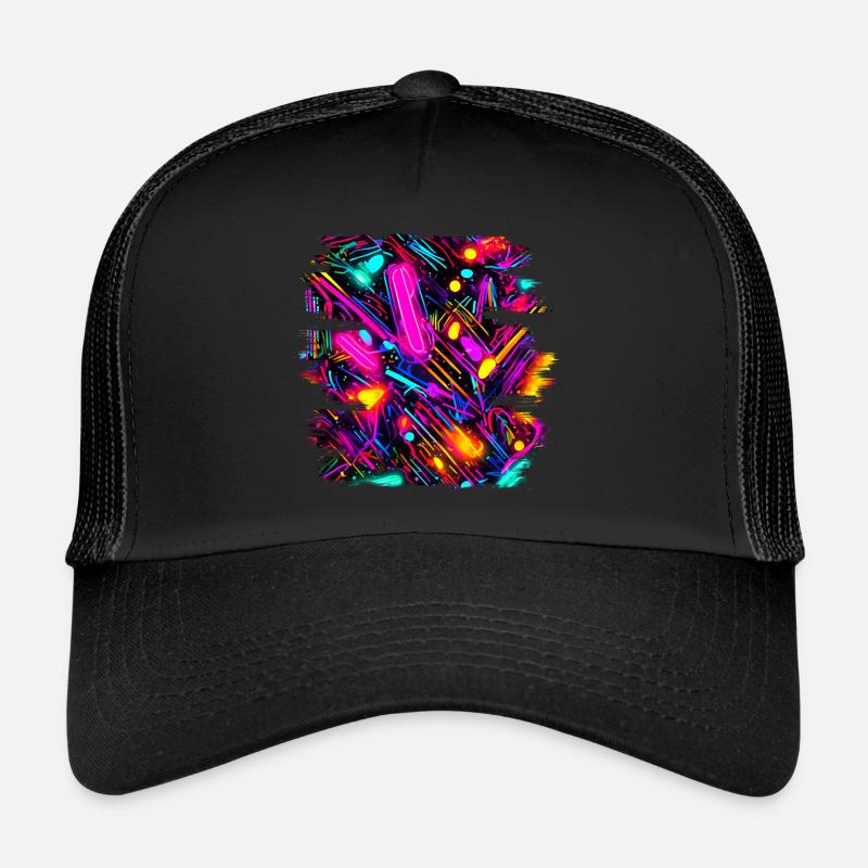 Couleurs néon Coloré Style créatif Lueur Casquette trucker 
