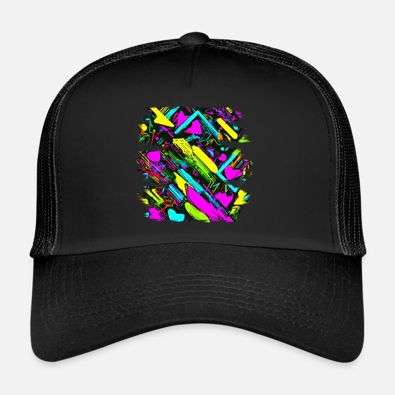 Couleurs néon Coloré Style créatif Lueur Casquette trucker 