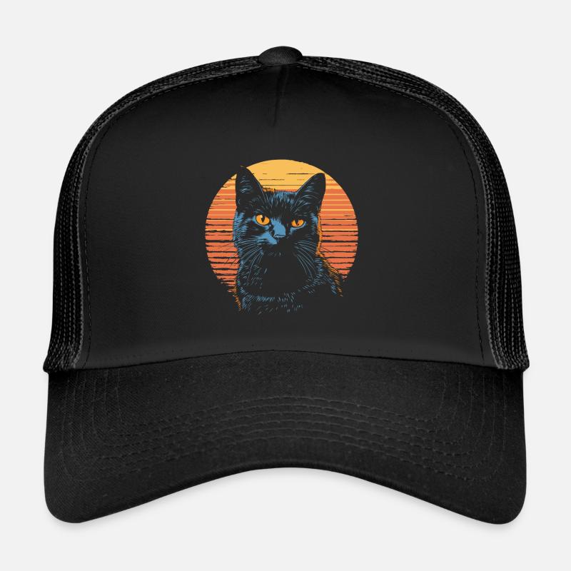 Chat Bleu Russe Vintage Casquette trucker 