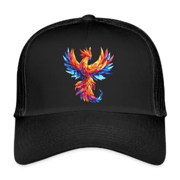 Phoenix phoenix fantasy magic bird - Trucker Cap - black/black - Front