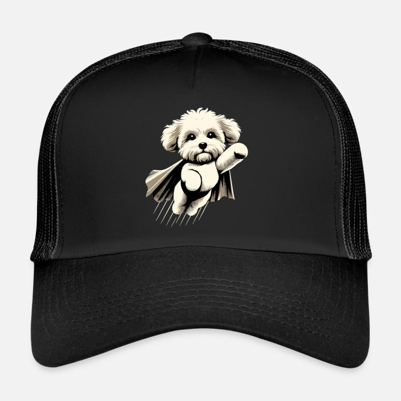 Super Hund Maltipoo Moodle Multipoo Geschenk - Trucker Cap - Schwarz/Schwarz