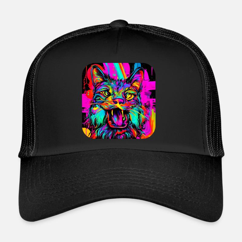 Neon Colors Colorful Creative Style Glow Trucker Cap