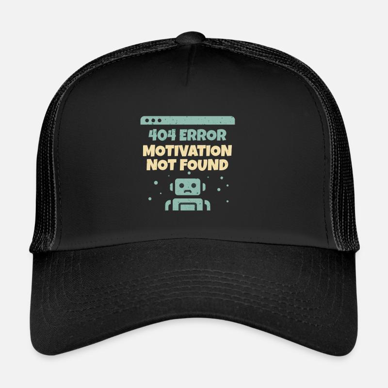 Motivation introuvable - Casquette trucker  - noir/noir