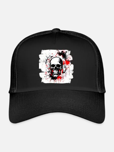Trash Polka Tattoo Heavy Metal Style - Casquette trucker  - noir/noir - Devant