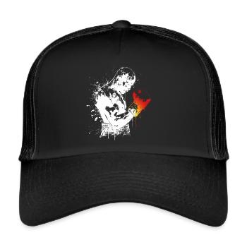Boxing professional boxer boxing gloves martial arts - Trucker Cap - black/black - Front