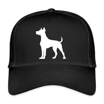 Dogue Allemand Chien Blanc Propriétaire Chien - Casquette trucker  - noir/noir - Devant