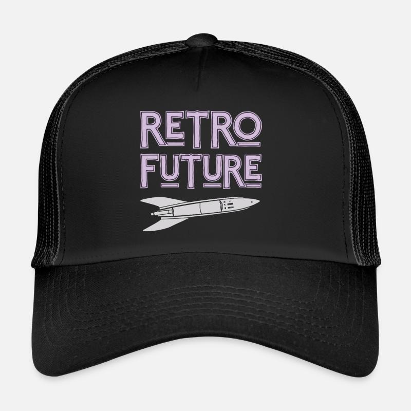 Retro Future Rakete Nostalgie Trucker Cap