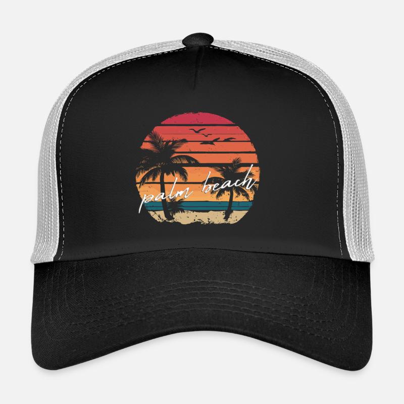 Coucher de soleil à Palm Beach Casquette trucker 