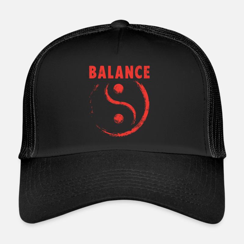 Yin und Yang Balance - Trucker Cap - Schwarz/Schwarz