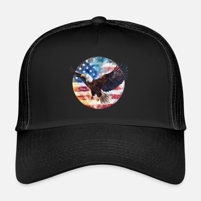 Drapeau Eagle USA Casquette trucker 
