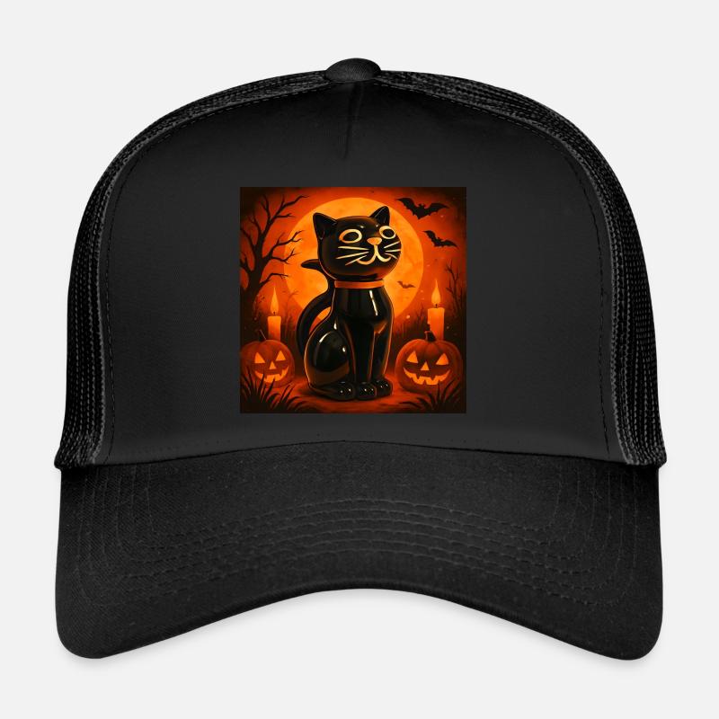 Grusel Katze Halloween Geschenk Trucker Cap