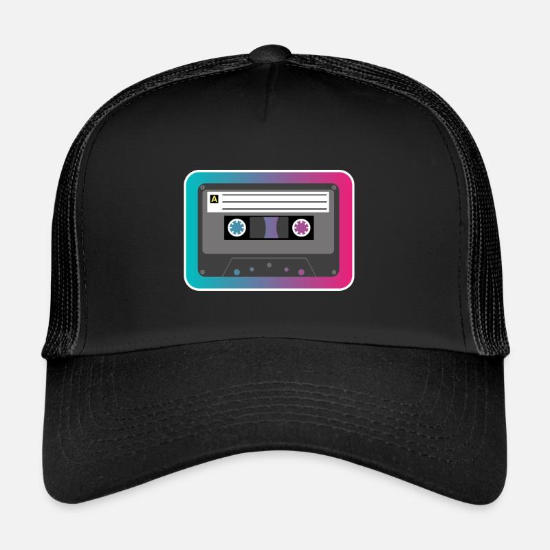 Retro cassette 80's & 90's - Trucker Cap - black/black