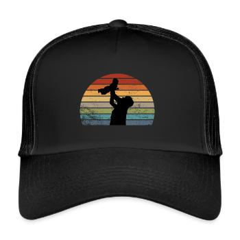 Vater und Tochter - Trucker Cap - Schwarz/Schwarz - Vorne