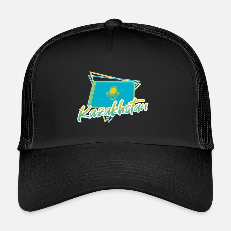 Kasachstan - Trucker Cap - Schwarz/Schwarz