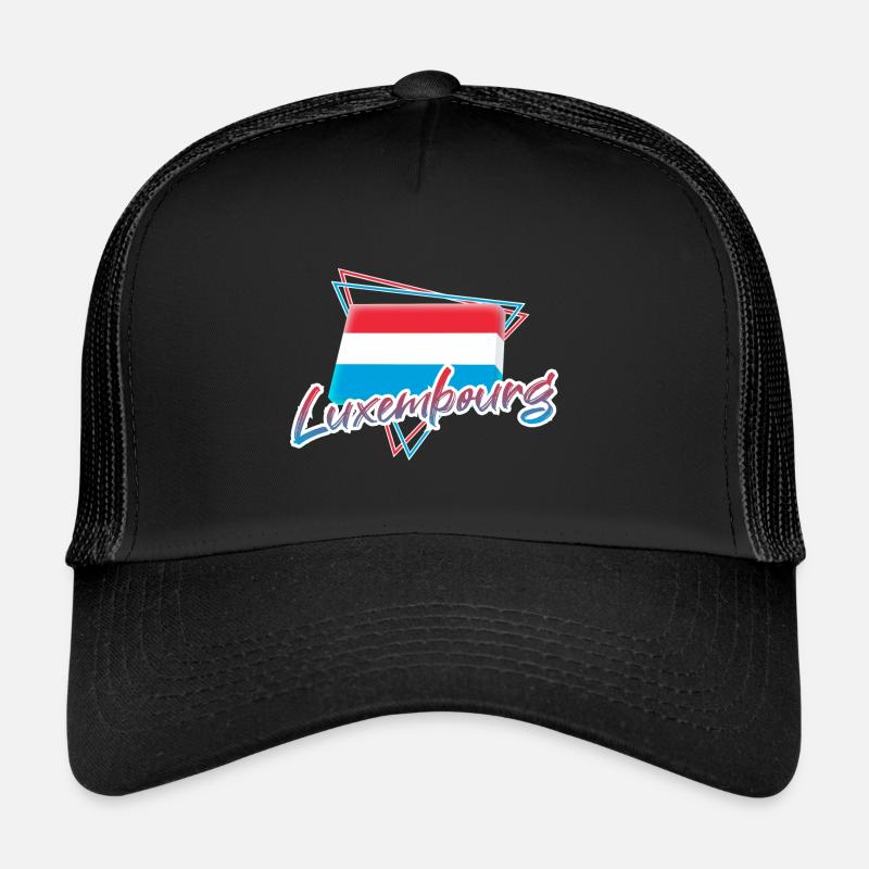 Luxembourg - Casquette trucker  - noir/noir