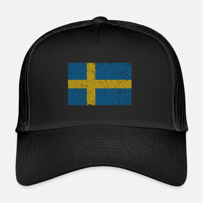 Schweden - Trucker Cap - Schwarz/Schwarz