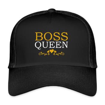 Boss Queen Lady Ladies Gift - Trucker Cap - black/black - Front
