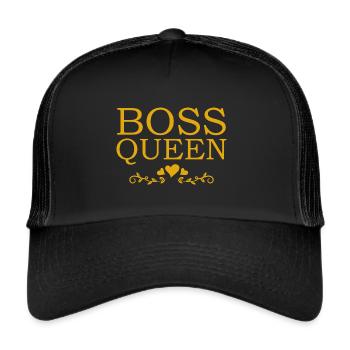 Boss Queen Lady Ladies Gift - Trucker Cap - black/black - Front