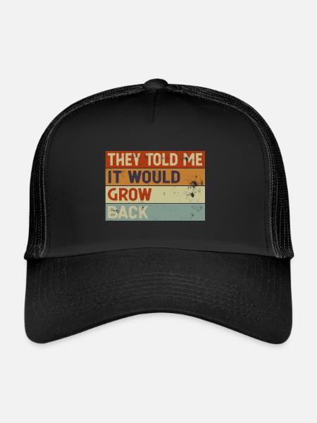 Ils m’ont dit qu’il repousserait en arrière jambe de récupération bras - Casquette trucker  - noir/noir - Devant