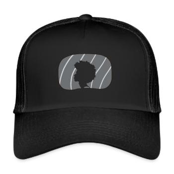 70s Afro - Trucker Cap - black/black - Front