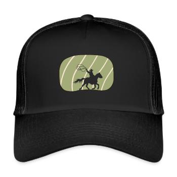 Cowboy Lasso Rodeo - Trucker Cap - black/black - Front