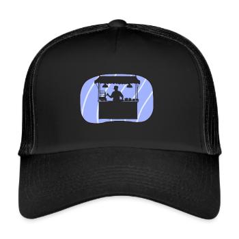 Food truck Snack bar Fast food - Trucker Cap - black/black - Front
