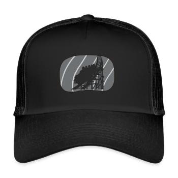 Roller coaster carnival funfair - Trucker Cap - black/black - Front
