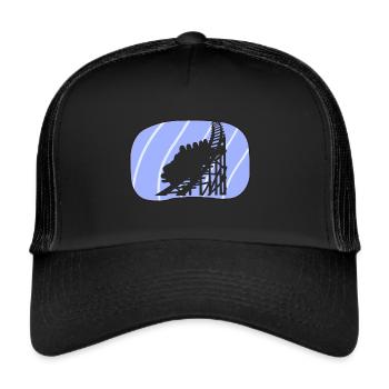 Roller coaster rollercoaster Ferris wheel - Trucker Cap - black/black - Front