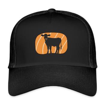 Végétalien Food Animal Rights - Casquette trucker  - noir/noir - Devant