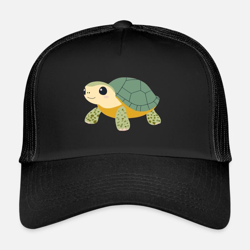 Turtle Langsam - Trucker Cap - Schwarz/Schwarz