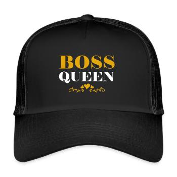 Boss Queen Lady Ladies Gift - Trucker Cap - black/black - Front