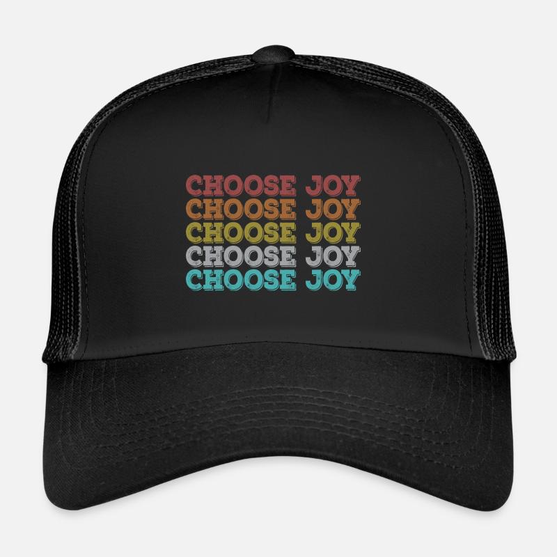 Choose Joy Inspirational Retro Comfort Mental Trucker Cap