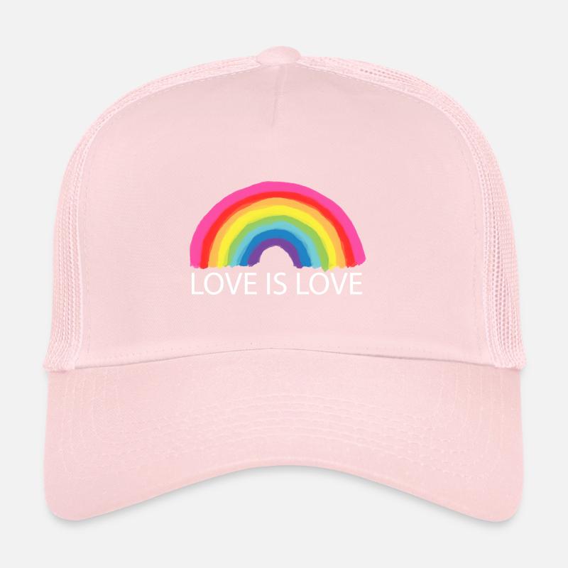 LOVE IS LOVE Lgbt Regenbogen gay pride queer csd Trucker Cap