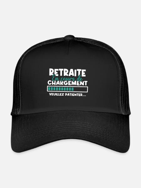 Retraite en cours de chargement - Casquette trucker  - noir/noir - Devant