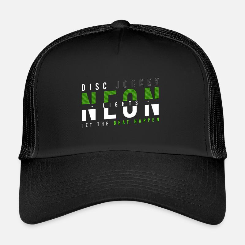 DJ Techno Sound - Trucker Cap - Schwarz/Schwarz