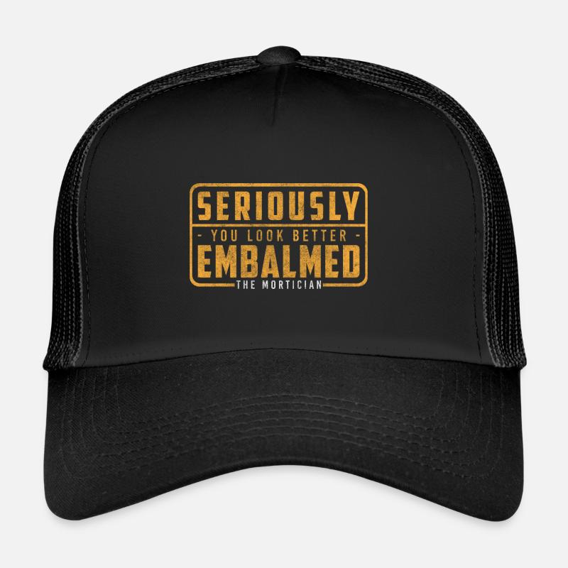 Gravedigger, funeral, coffin, mourning Trucker Cap