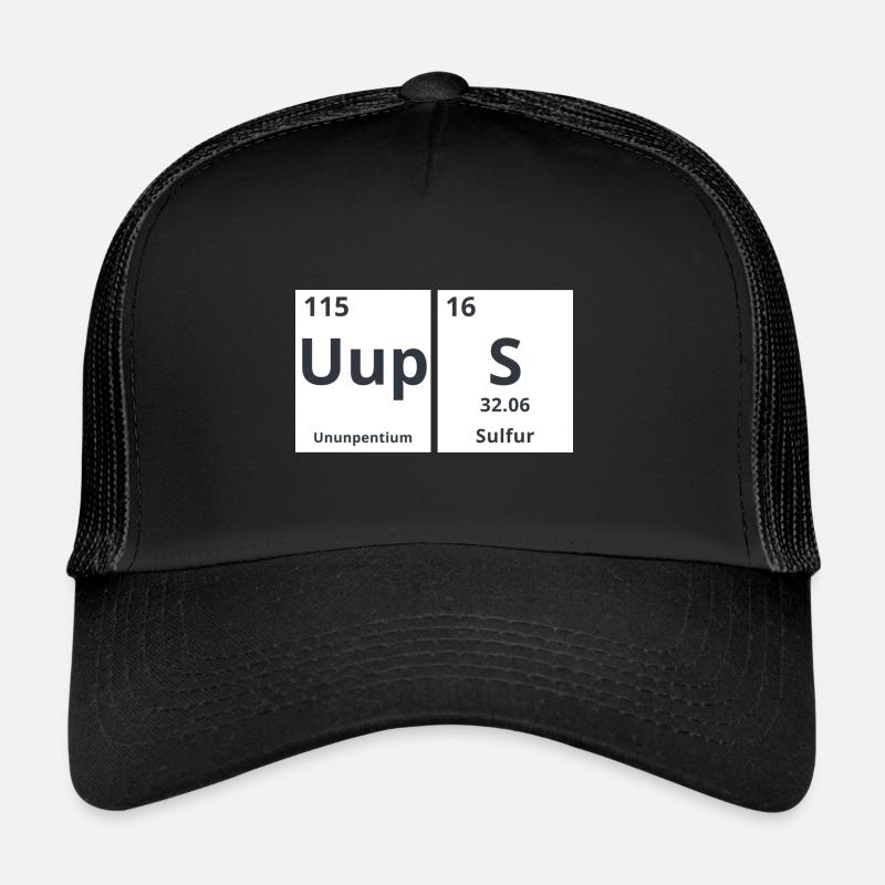 Uups - Trucker Cap - Schwarz/Schwarz