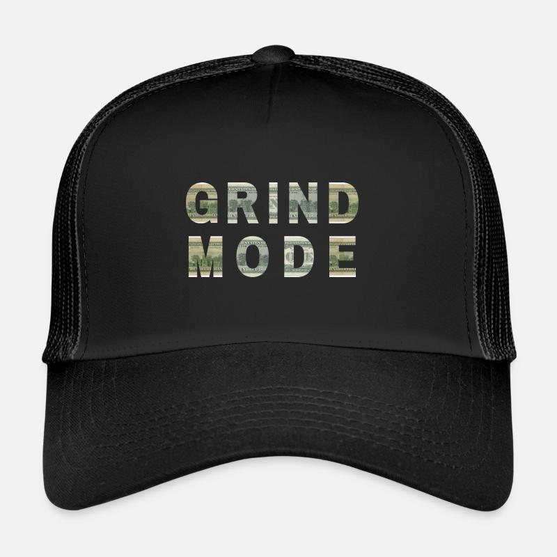 Grind Mode Dollar Bill Texture Motivation Casquette trucker 