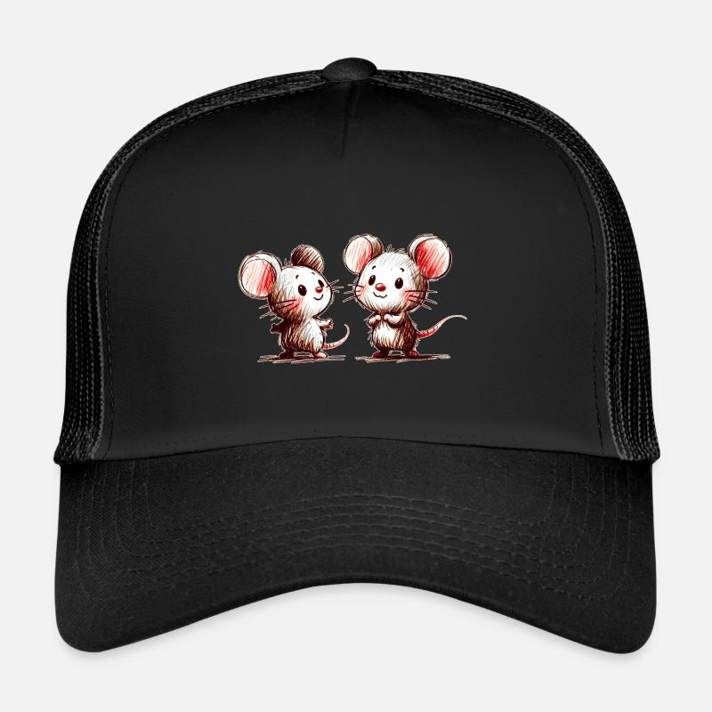 Mäuse - Trucker Cap - Schwarz/Schwarz
