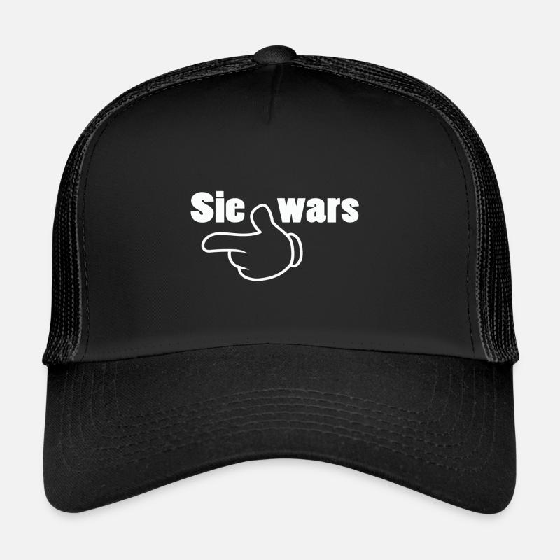 Sie wars Partnershirt Geschwister Zwillinge - Trucker Cap - Schwarz/Schwarz