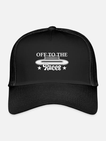Derby Jour de congé Les courses de chevaux - Casquette trucker  - noir/noir - Devant