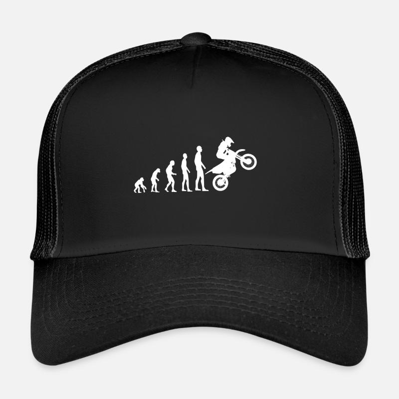 motocross evolution - Trucker Cap - Schwarz/Schwarz