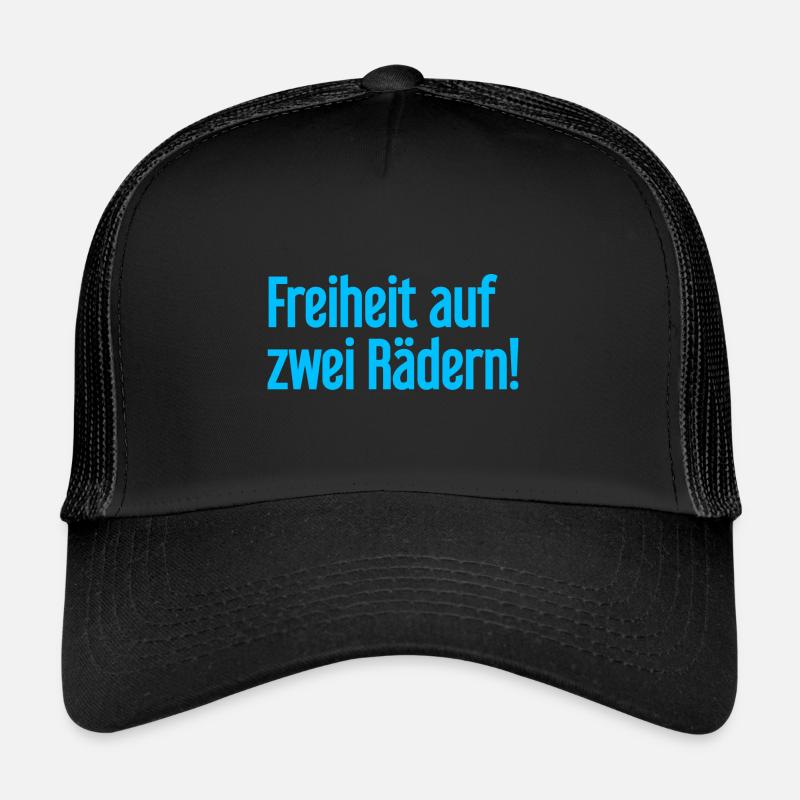 Freedom on Two Wheels - Cyclist Design Trucker Cap