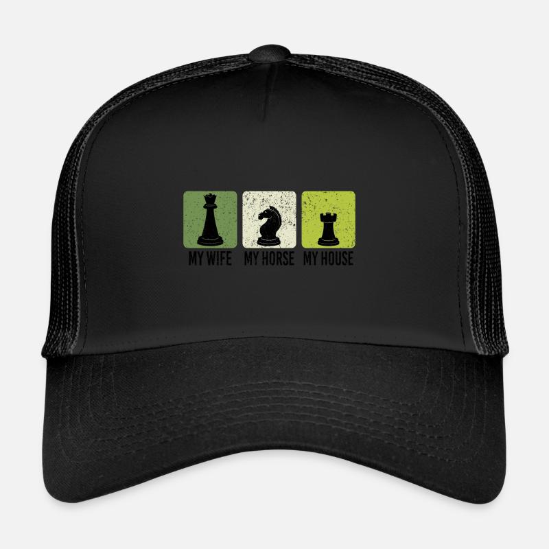 Chess Player Chess Games Chess Pun Trucker Cap