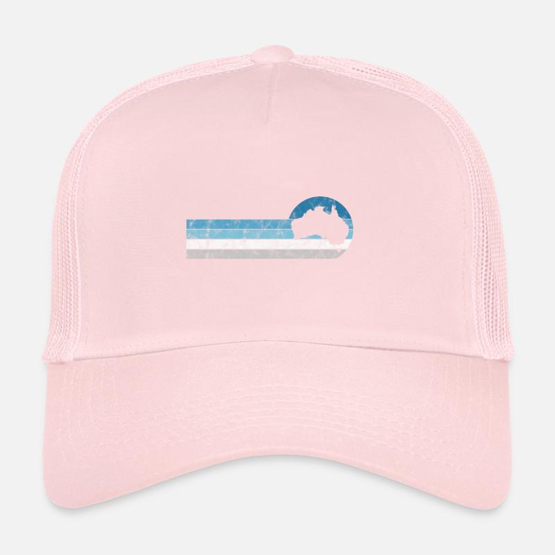 Australia Continent Retro Outback Gift Map Trucker Cap