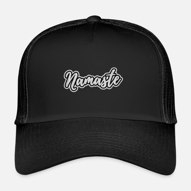 Namaste White (Distressed) Trucker Cap