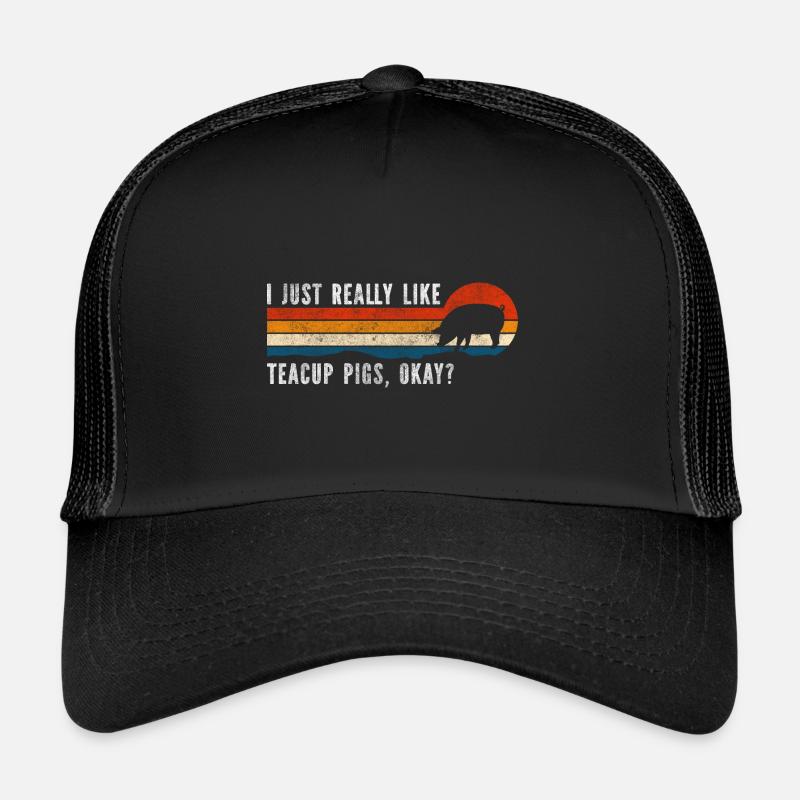 Teacup Ringelschwanz Schwein Trucker Cap