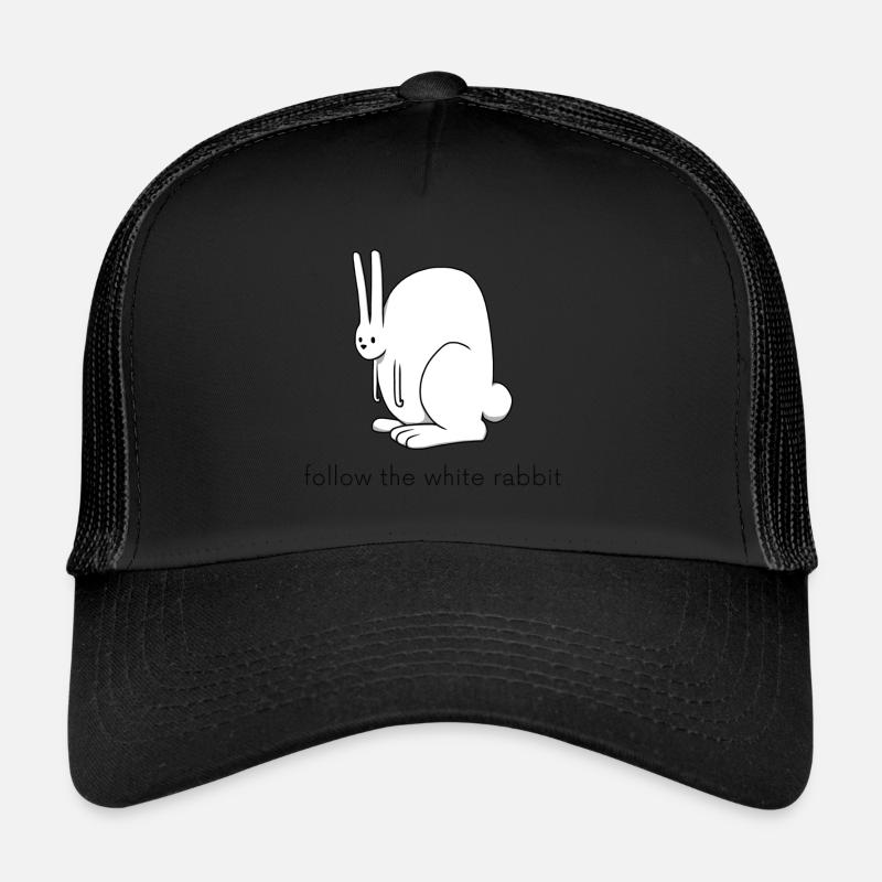 suis le lapin blanc Casquette trucker 