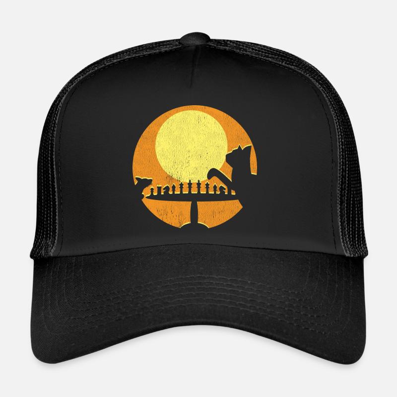 Jeu de souris chat d'échecs Casquette trucker 