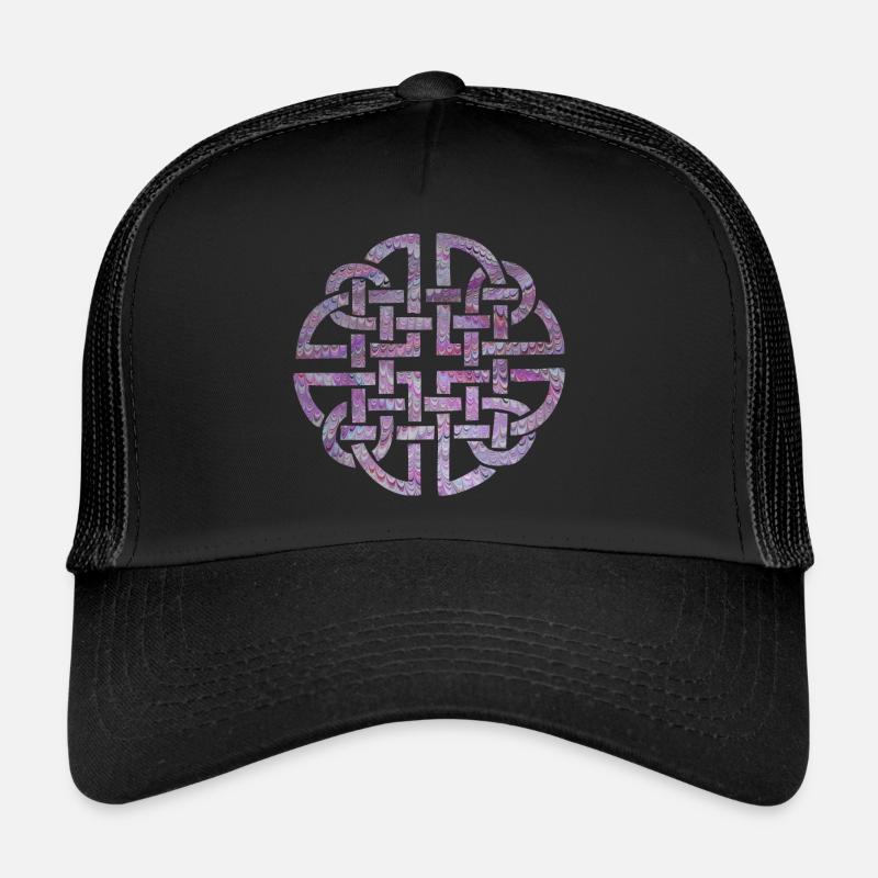 noeud celtique 8 e 62 - Casquette trucker  - noir/noir